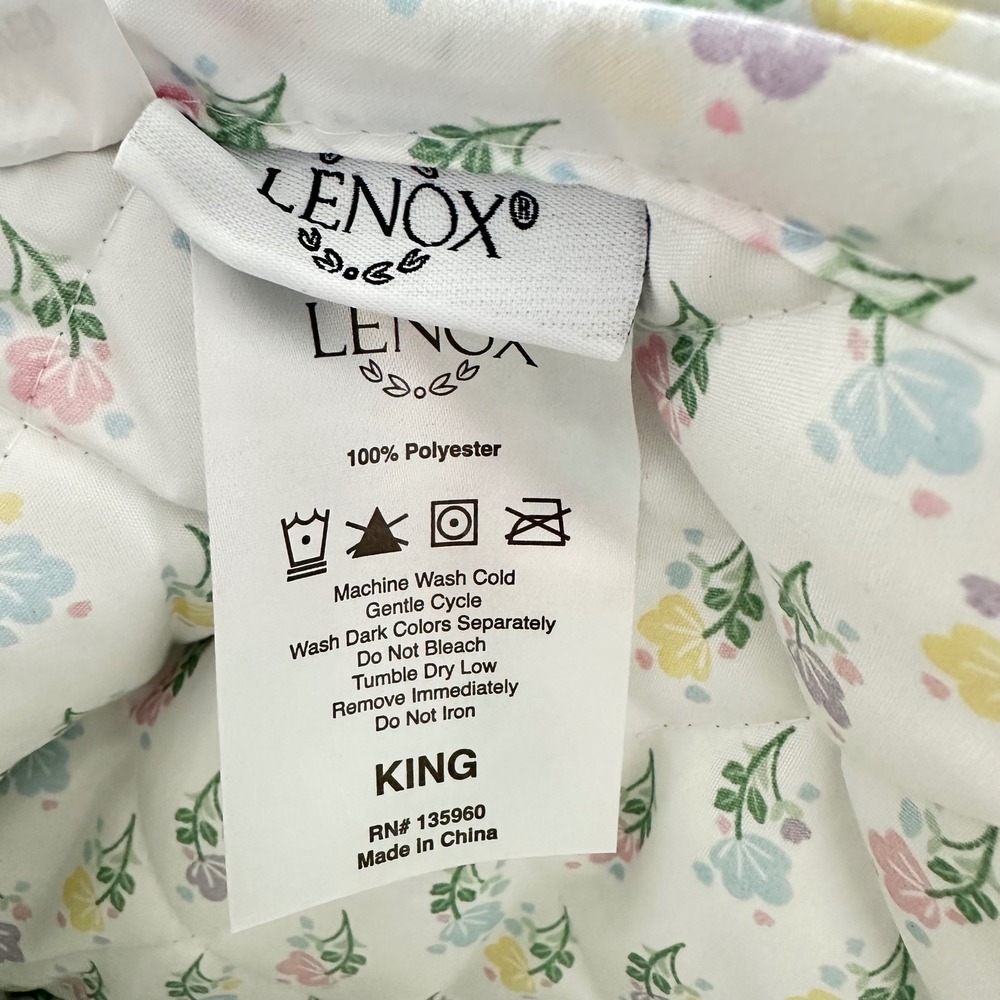 NEW Lenox Spice Village 3-Piece Reversible Quilt Set King Floral House Print - Picture 14 of 14